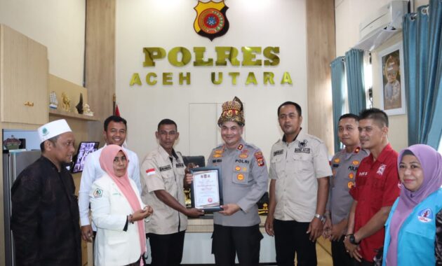 Kapolres Aceh Utara Terima Piagam Penghargaan Dari Gemantara