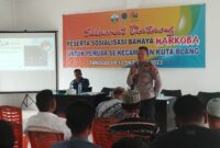 Kanit Bintibsos Sat Binmas Polres Bireuen Sosialisasi Bahaya Narkoba di Gedung BKAD Kec. Kuta Blang