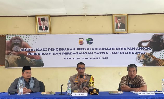 Polres Gayo Lues Sosialisasikan Pencegahan Perburuan Satwa Liar yang Dilindungi