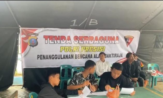 Polda Sumut Dirikan Tenda Serbaguna untuk Bantu Anak-Anak Korban Longsor Humbahas Ujian Semester