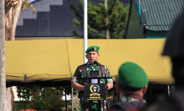 Danrindam IM Pimpin Upacara Pembukaan Diksarmil dan Suskalak Menwa Mahadasa Aceh Tahun 2024.
