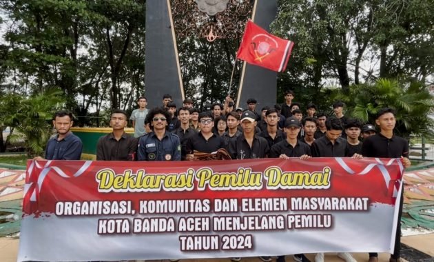 Elemen Masyarakat dan Organisasi Mahasiswa di Banda Aceh Deklarasikan Pemilu Damai