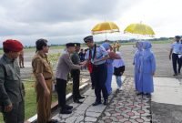 Dirsamapta Polda Aceh Sambut Kedatangan Danlanud SIM yang Baru
