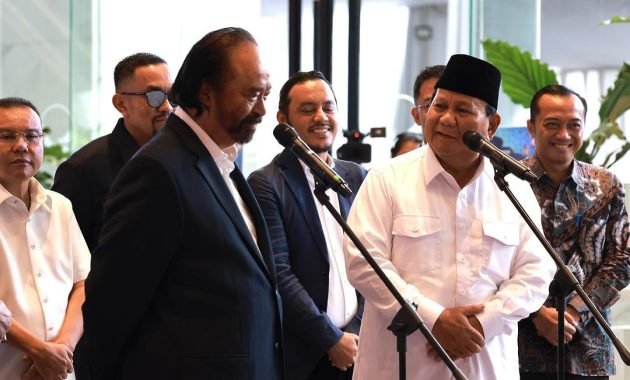 Prabowo Kunjungi Markas NasDem, Surya Paloh: Gabung Kabinet Pragib, Kemungkinan 50:50