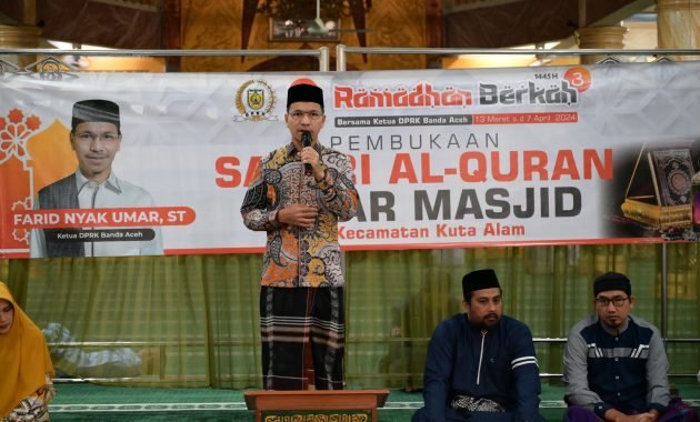 Ketua DPRK Buka Kegiatan Safari Al-Qur’an Antar Masjid se Kecamatan Kuta Alam