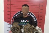 Polres Aceh Utara Amankan Pengendara Honda Supra Bawa Sekarung Ganja Kering