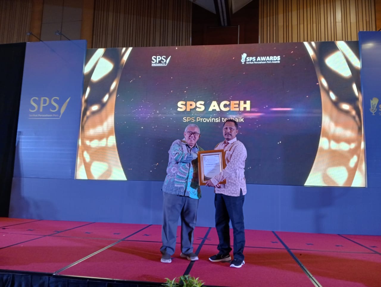 SPS Aceh Terima Penghargaan Sebagai SPS Provinsi Terbaik Tahun 2024