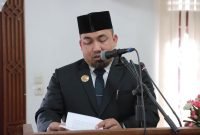 Pj Bupati Iswanto Paparkan Rangkaian Upaya Penanggulangan Kekungan Air Bersih Pada Sidang Paripurna DPRK Aceh Besar
