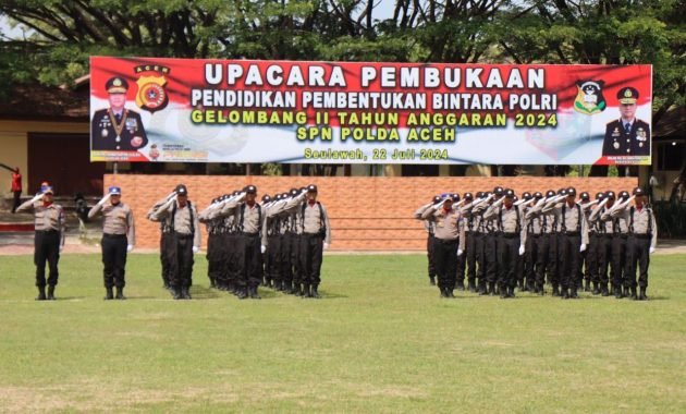 Brigjen Armia Fahmi Pimpin Upacara Pembukaan Diktukba Polri di SPN Polda Aceh