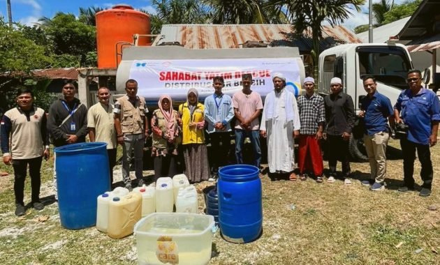 Lembaga Amil Zakat Nasional Sahabat Yatim Salurkan Air Bersih ke Dayah Nurul A’la al-Asyi Lhoknga