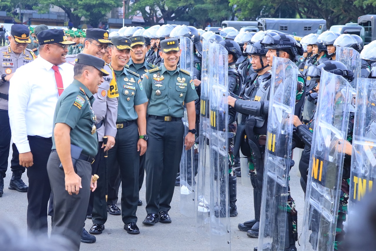 Kapolda Aceh Hadiri Apel Gelar Pasukan dan Alutsista Pengamanan Pilkada Kodam IM