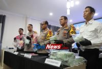 Polrestabes Medan Tembak 1 Pengedar Dengan Barang Bukti Sabu 10 Kg Dan Happy Water 106 Bungkus