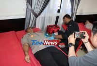 HUT Humas Polri ke-73, Polrestabes Medan Gelar Donor Darah Demi Kemanusiaan