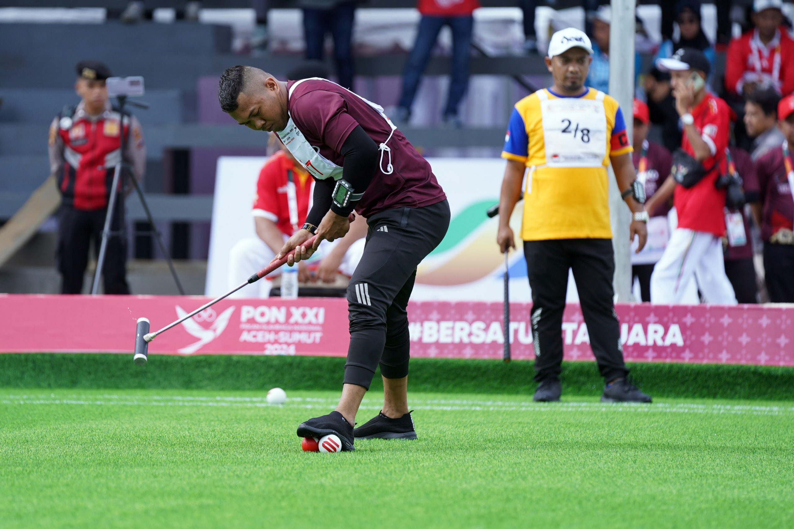 Sulsel Puncaki Klasemen Sementara Triple Pria Gateball PON XXI