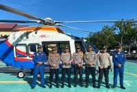 Karo Rena dan PJU Polda Aceh Pantau Tahapan Pilkada dengan Helikopter