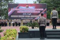 Wakapolda Aceh Inspektur Apel Kesiapan BKO Pengamanan TPS
