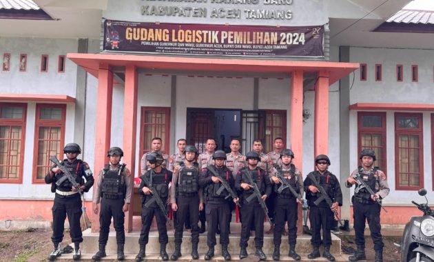 Pamatwil OMP Seulawah Pastikan Kotak Suara di KIP Aceh Tamiang Dijaga Ketat Aparat Kepolisian