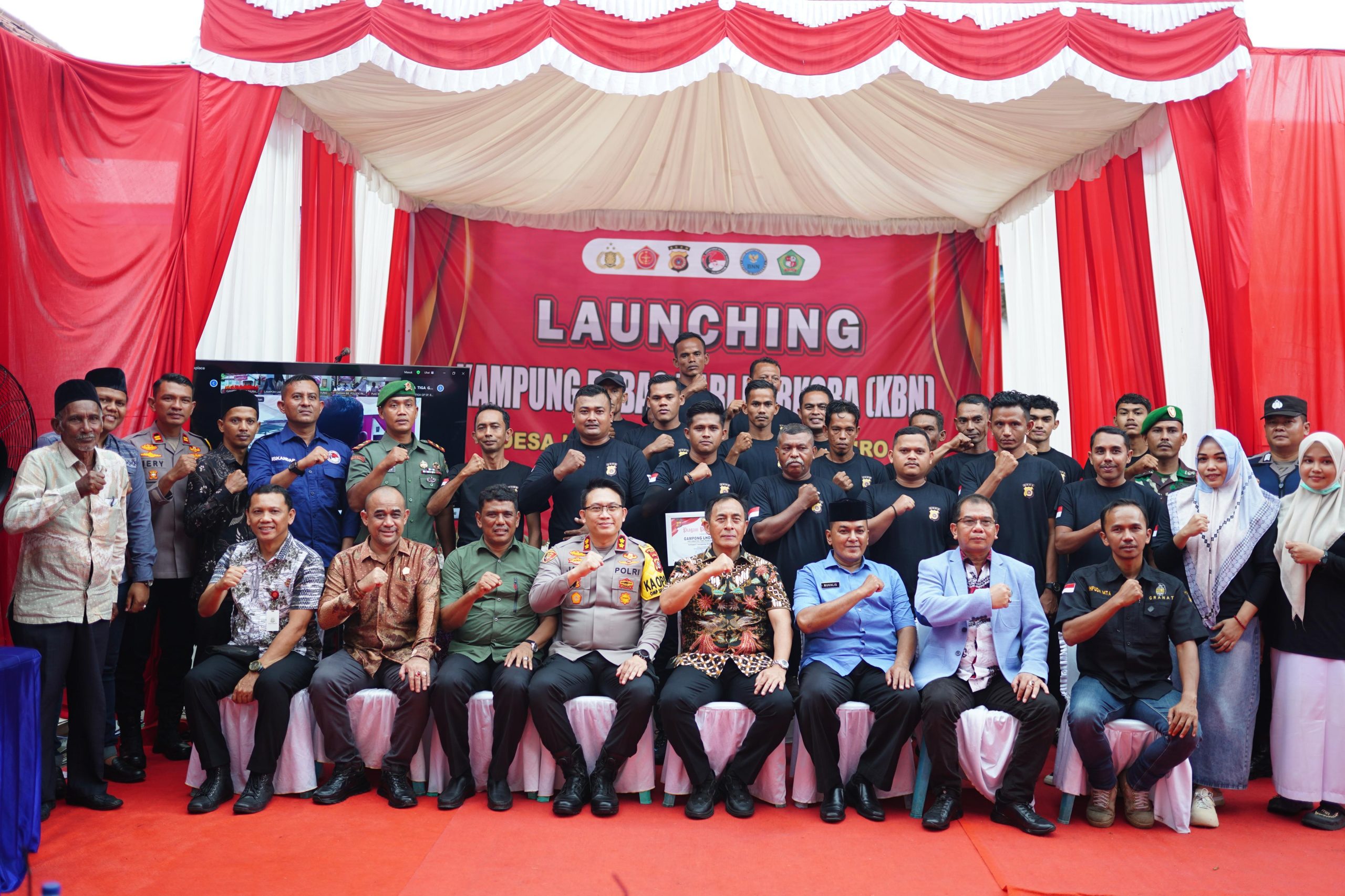 Dirresnarkoba Polda Aceh Luncurkan secara Serentak 23 Kampung Bebas Narkoba di Pidie