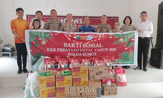 Bakti Sosial KKR Natal 2024, Polda Sumut Berikan Dukungan bagi Warga yang Membutuhkan