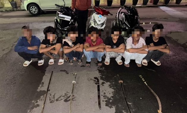 Polisi Amankan Tujuh Remaja di Bireuen, Diduga Terlibat Tawuran Menggunakan Sajan