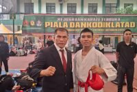 Bripda Yazid Purba Sumbang Emas untuk Polda Sumut di Kejuaraan Karate Dankodiklatad 2024