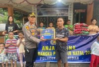 Rayakan Natal 2024, Polrestabes Medan melaksanakan kunjungan kasih (anjangsana) ke Panti Asuhan 