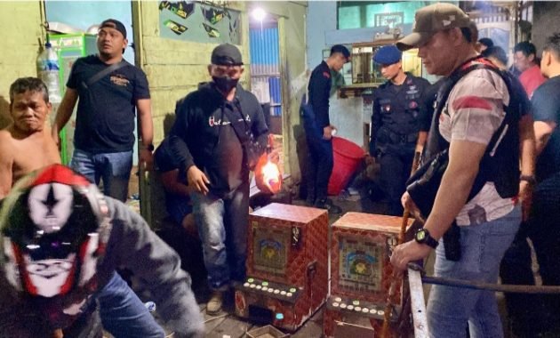 Polres Pelabuhan Belawan Gerebek Perjudian, 44 Mesin Ding-Dong Diamankan