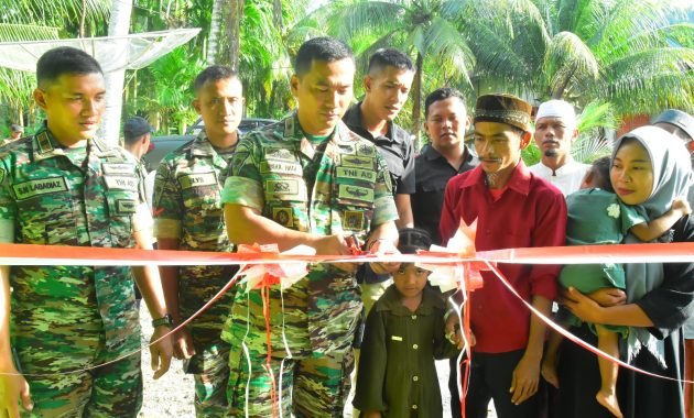 Danyonif 115 ML Resmikan dan Serahkan Rumah Layak Huni Bagi Warga Kurang Mampu
