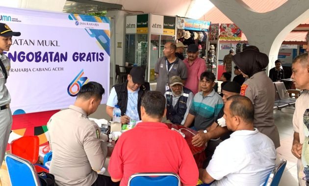 Satgas Ops Lilin Seulawah-2024 bersama Jasa Raharja Berikan Layanan Kesehatan Gratis kepada Masyarakat