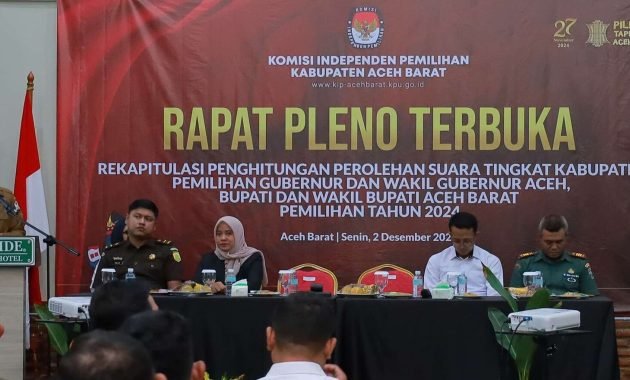 Pleno KIP: Tarmizi-Said Fadheil Ditetapkan Sebagai Pemenang Pilkada Aceh Barat 2024