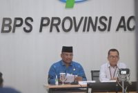Pj Gubernur Aceh Hadiri Rilis Data BPS, Soroti Inflasi dan Harga Kebutuhan Pokok