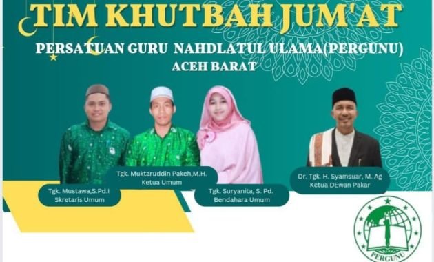 Persatuan Guru Nahdlatul Ulama Aceh Barat Gelar Aksi Khutbah Jum’at ke Desa-Desa
