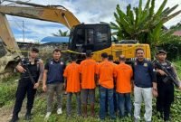 Polisi Tangkap 5 Pelaku Penambangan Ilegal di Nagan Raya