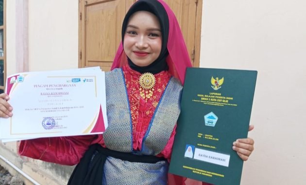 Raysa Ramadhani, Siswa Berprestasi SMA Negeri 1 Cot Glie, Kembali Raih Juara Tahun Pelajaran 2024-2025
