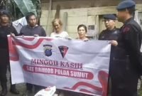 Personel Gegana Brimob Polda Sumut Gelar Bakti Sosial di Tanjung Morawa