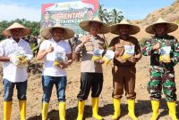 Penanaman Serentak Program 1 Juta Hektar Jagung Polres Aceh Barat