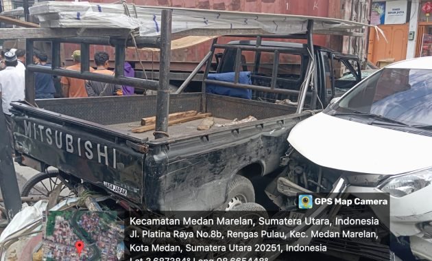 Tabrakan Beruntun Kembali Terjadi di Jalan Platina Raya, Medan Deli