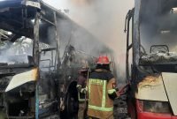 Gudang Bus Pariwisata di Medan Dilalap Api, Kerugian Capai Rp 600 Juta
