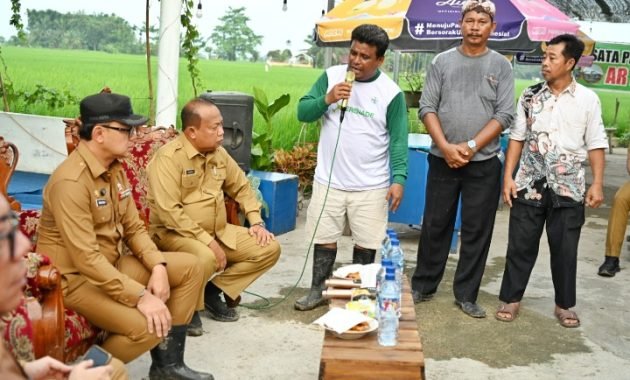 Lusben Simanjuntak Sampaikan Harapan Petani Saat Kunjungan Wamendagri Bima Arya di Bendungan Bandar Sidoras