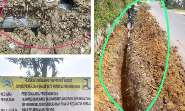 Proyek SPAM di Pakpak Bharat Diduga Tak Sesuai RAB, Kedalaman Galian Jauh di Bawah Standar “Bongkar”
