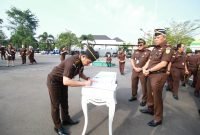 Kajati Sumut Pimpin Apel Pencanangan Pembangunan Zona Integritas Menuju WBBM 2025