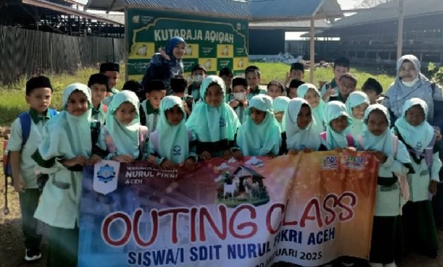Siswa SDIT Nurul Fikri Aceh Ikuti Outing Class di Kutaraja Aqiqah Farm