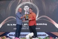 Kadis PUPR Aceh Barat Kembali Mendapatkan Anugrah,Dari Organisasi Pers JAB Sebagai Kategori ASN Provinsi Aceh Terbaik