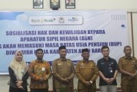 Bank Aceh Syariah dan PT Taspen Gelar Sosialisasi Hak dan Kewajiban Kepada ASN Memasuki Pensiun 