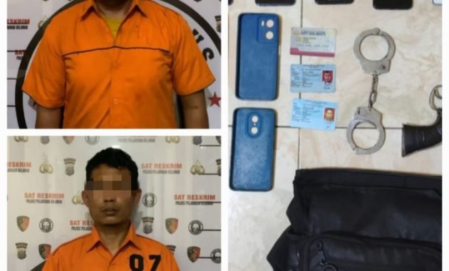 Sat Reskrim Polres Pelabuhan Belawan Tangkap Dua Pelaku Perampokan Bermodus Polisi Gadungan