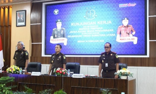 JAMWAS Rudi Margono Inspeksi Pimpinan ke Kejati Sumut, Sampaikan Beberapa Hal Terkait Pentingnya Disiplin dan Integritas
