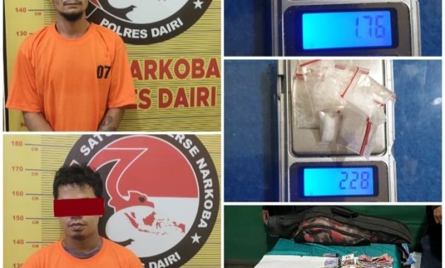 Sat Narkoba Polres Dairi Terima 2 Tersangka Kasus Narkoba Usai Diringkus Kodim 0206 Dairi