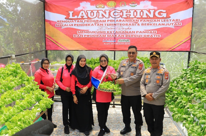 Kapolda Aceh dan Ketua Bhayangkari Hadiri Launching Penguatan Program P2L
