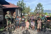 Tiba di Papua, Satgas Yonif 112/DJ Sapa Warga Kampung 55 Pruleme Distrik Mulia