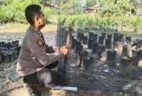 Ketahanan Pangan, Bhabinkamtibmas Polsek Barteng Giat Perawatan Pekarangan Bergizi Terus berkembang